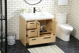 36 inch Single bathroom vanity in Maple