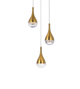 Amherst 10 inch LED pendant in satin gold