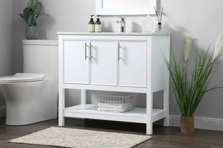 36 Inch SIngle Bathroom Vanity In White