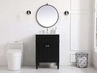 24 inch Single bathroom vanity in Black