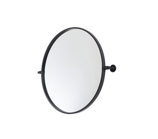 Round pivot mirror 24 inch in black