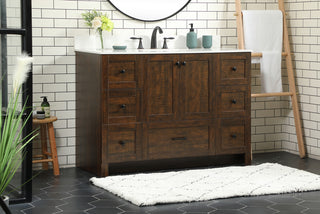 48 inch Single bathroom vanity in expresso with backsplash