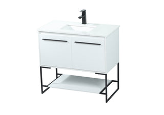 36 inch Single bathroom vanity in white