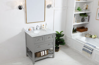 30 in. Single bathroom vanity set in Grey