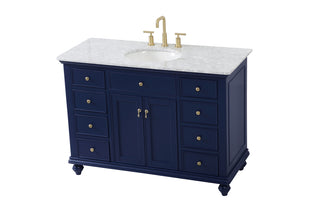 48 inch Single bathroom vanity in blue