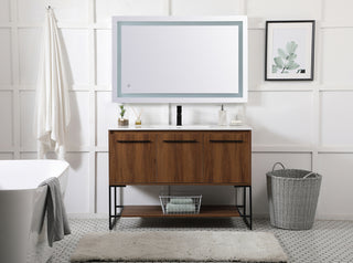 48 inch  Single Bathroom Vanity in Walnut Brown