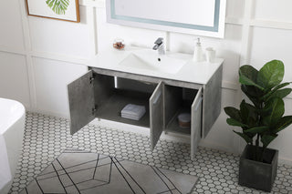 40 inch  Single Bathroom Floating Vanity in Concrete Grey