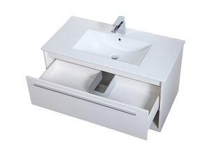 36 inch  Single Bathroom Floating Vanity in White