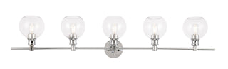 Collier 5 light Chrome and Clear glass Wall sconce