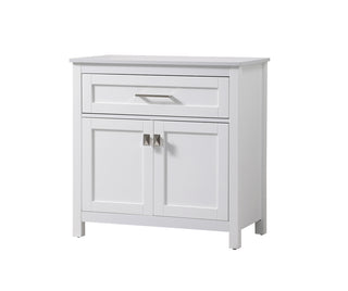 30 Inch Wide Bathroom Storage Freestanding Cabinet In White