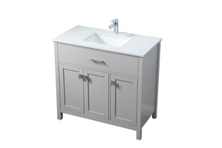 36 Inch SIngle Bathroom Vanity In Grey