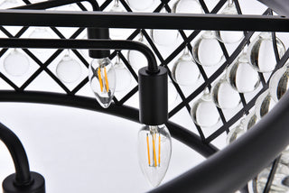 Madison 8 light Matte Black Chandelier Clear Royal Cut Crystal