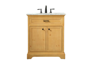 30 inch Single bathroom vanity in natural wood