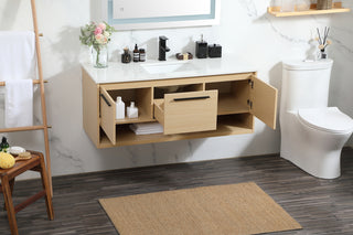 48 inch Single bathroom vanity in maple