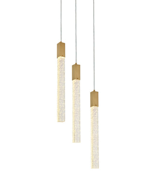 Weston 3 lights pendant in satin gold