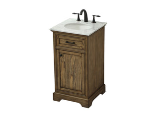 19 inch Single bathroom vanity in driftwood