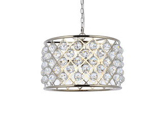 Madison 6 light polished nickel Pendant Clear Royal Cut Crystal