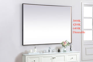 Pier 42x60 inch LED mirror with adjustable color temperature 3000K/4200K/6400K in black