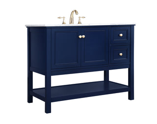 42 inch Single bathroom vanity in Blue