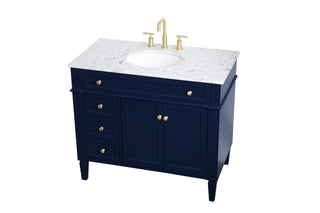 40 inch Single bathroom vanity in blue