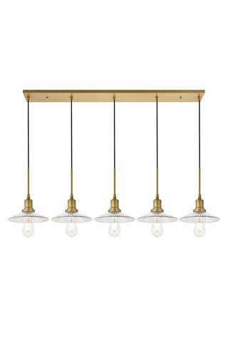 Waltz 5 light brass Pendant