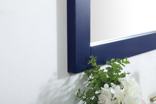 Aqua vanity mirror 36x36 inch in blue