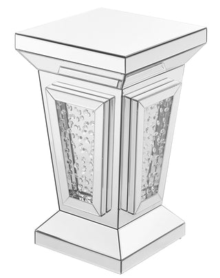15 inch Crystal End Table In Clear Mirror Finish