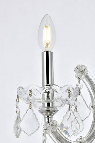 Maria Theresa 1 light Chrome Wall Sconce Clear Royal Cut Crystal