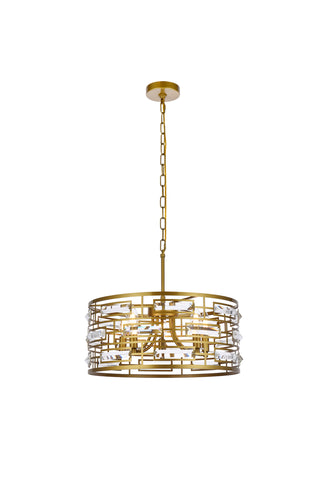 Kennedy 18.5 inch pendant in brass