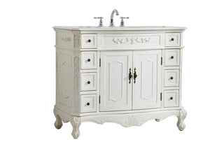 42 inch Single Bathroom Vanity in Antique White