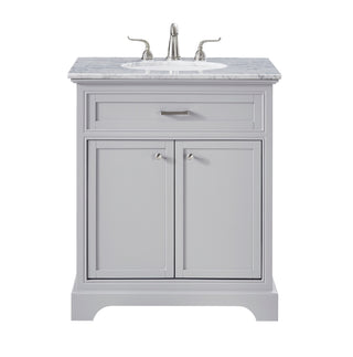 30 In. Single Bathroom Vanity Set In Light Grey