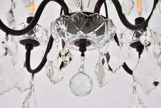 St. Francis 4 light Dark Bronze Pendant Clear Royal Cut Crystal