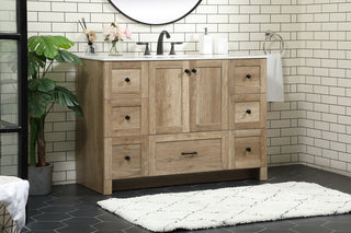 48 inch Single bathroom vanity in natural oak