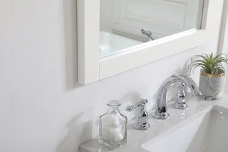 Aqua rectangle vanity mirror 24 inch in White