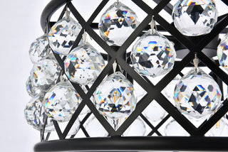 Madison 5 light Matte Black Chandelier Clear Royal Cut Crystal