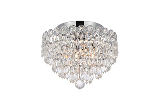 Century 4 light Chrome Flush Mount Clear Royal Cut Crystal