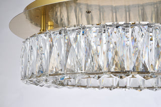 Monroe LED light gold Flush mount Clear Royal Cut Crystal