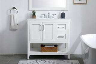 36 inch Single Bathroom Vanity in White