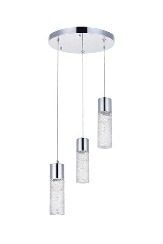 Constellation 3 light Chrome LED Pendant