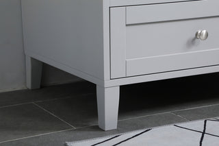 36 inch Single Bathroom Vanity in Grey with Backsplash