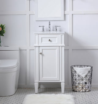 18 in. Single Bathroom Vanity set in white