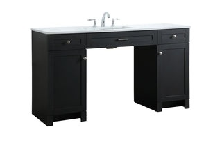 60 Inch ADA Compliant Bathroom Vanity In Black