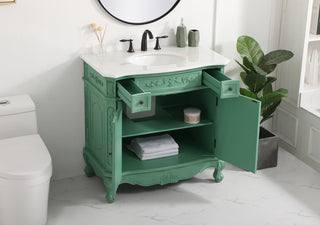 36 inch Single bathroom vanity in vintage mint