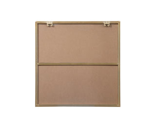 Metal Frame Square Mirror 24 inch in Brass