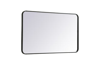 Soft corner metal rectangular mirror 24x40 inch in Black