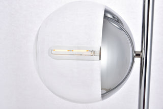 Eclipse 3 Lights Chrome Floor Lamp With Clear Glass