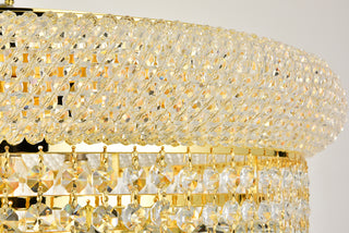 Primo 10 light Gold Flush Mount Clear Royal Cut Crystal