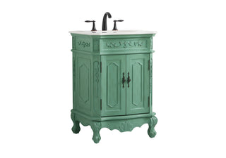 24 inch Single bathroom vanity in vintage mint