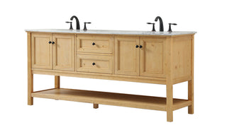 72 inch double bathroom vanity in natural wood