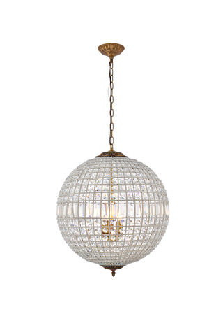 Olivia 5 light French Gold Chandelier Clear Royal Cut Crystal